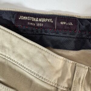 Johnston‎ & Murphy Men's Pants 40W x 30.5L Khaki Chino Casual Cotton